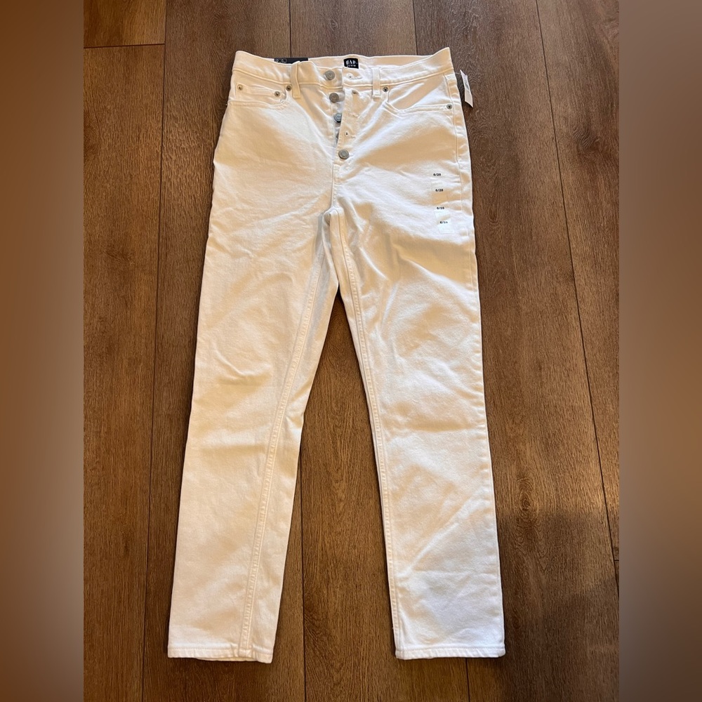 GAP denim high rise button fly cigarette jeans women’s size 6/28 NWT